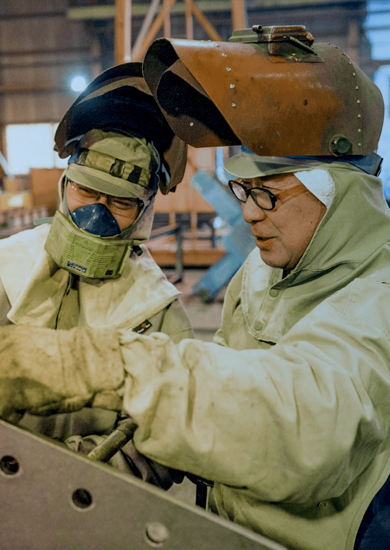 社員の作業中のひととき